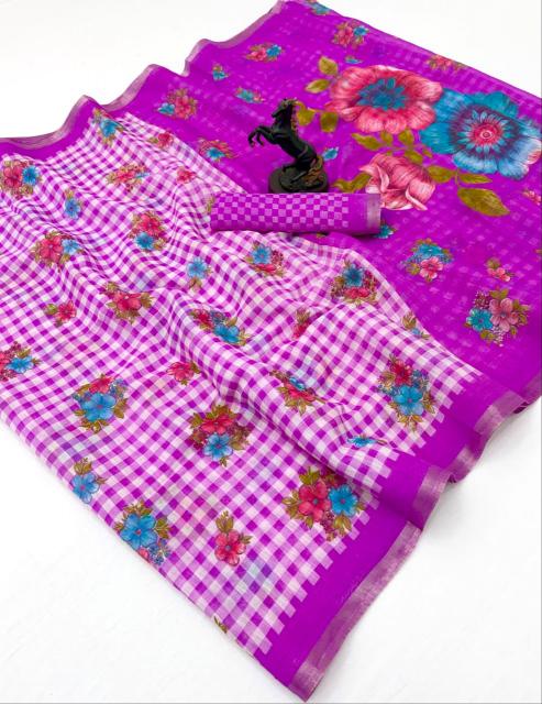 Malhar linen digital print surat mai saree market